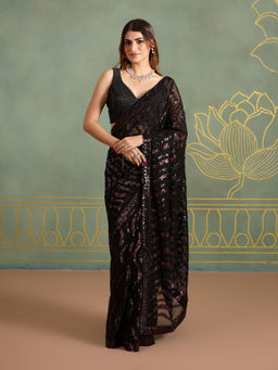 Likha - Soft Georgette All Over Embellished Saree with Unstitched Blouse LIKPFSAR16