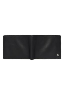 Titan - Solid Leather Bifold Wallet in Color Black