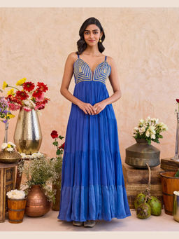 Taro India - Blue Nayla Maxi Dress