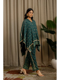 VANSHIKA AGARWAL LABEL - Green Zuna Kaftan with Pant