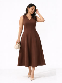Backup Studio - Elan Brown Midi Dress