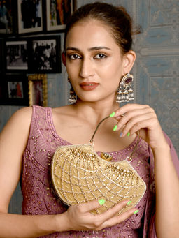Odette - Golden Embellished Clutch