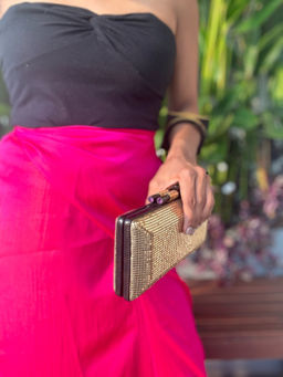 Rachana Reddy - Gold Mithai Box Clutch