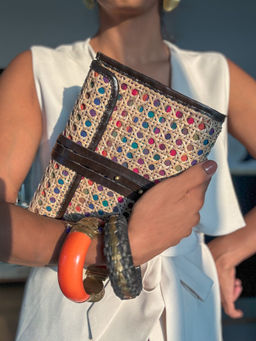 Rachana Reddy - Beige Mid Summer Nap Clutch