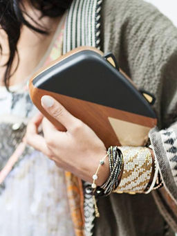 Rachana Reddy - Brown Meow Clutch with Detachable Strap