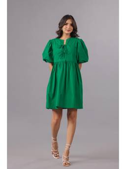Twenty Dresses by Nykaa Fashion - Balloon Sleeve Mini Dress In Dye