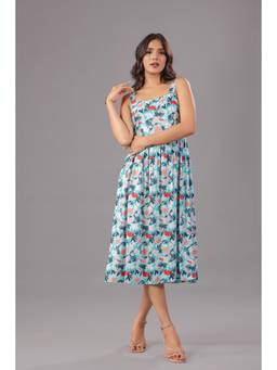 Twenty Dresses by Nykaa Fashion - Fit & Flare Midi Dress In Floral Print