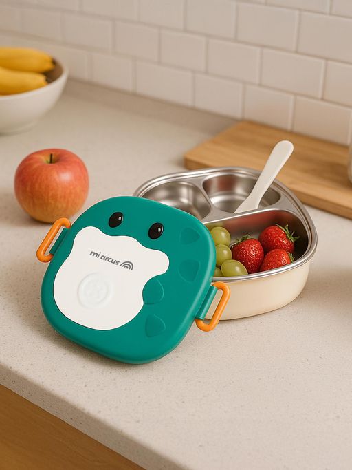 Mi Arcus Green Portable Lunch Box with Spoon