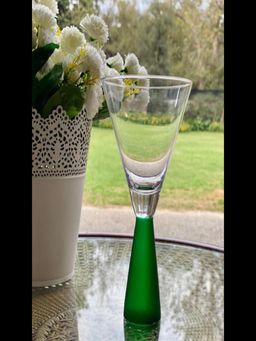 Angie Homes - Koya Metallic Green Champagne Glass (Set of 2)