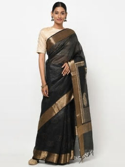 Fabindia - Cotton Silk Maheshwari Printed Sari