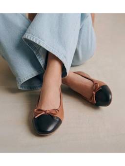 Pair ie Tales - Women Brown Classic Bow Details Ballerina