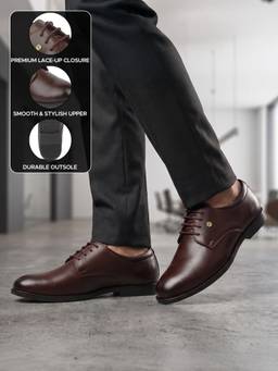 LIBERTY - Fortune STRZ060E Brown Formal Lacing Derbies for Men