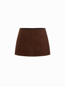 Cider - Satin Women's Low Rise A-Line Mini Skort Brown