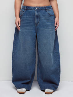 Cider - Curve & Plus Women Mid-Rise Regular Wide-Leg Jeans Blue