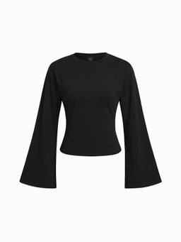 Cider - High Stretch Women’s Bell Sleeve Tee Black