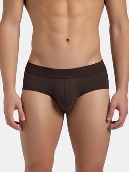 Jockey - Mens Brown Solid/Plain Bamboo Fibre Brief