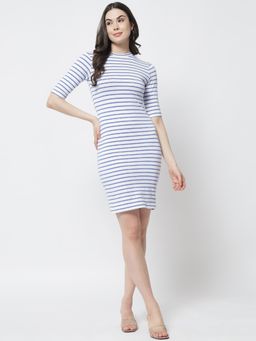 Trend Arrest - White Stripe Dress