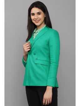 Allen Solly - Women Green Regular Fit Blazer