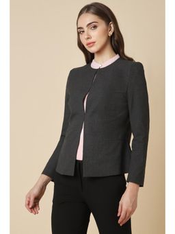 Allen Solly - Women Black Regular Fit Blazer