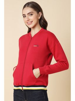 Allen Solly - Women Red Solid V Neck Jacket