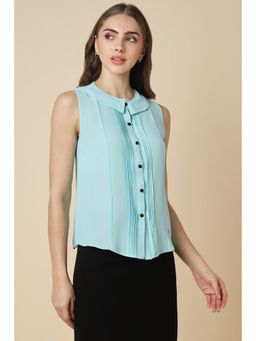 Allen Solly - Women Blue Solid Formal Top
