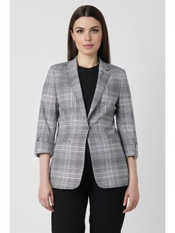 Van Heusen - Women Grey Check Blazer
