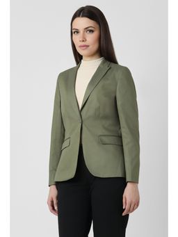 Van Heusen - Women Olive Solid Blazer
