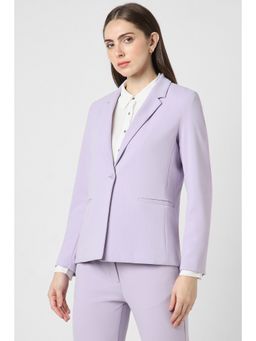 Van Heusen - Women Lilac Solid Blazer