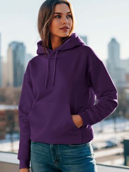 Bewakoof - Women's Purple Oversized Hoodies
