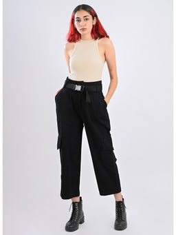 FREAKINS - Black Pleated Cargo Pants (Set of 2)