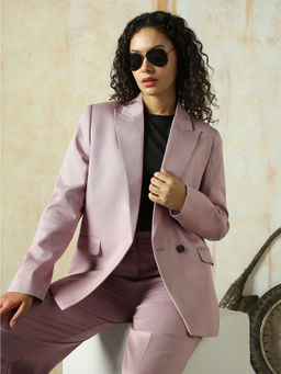 High Star - Solid Longline Length Oversized Full Sleeve Blazer