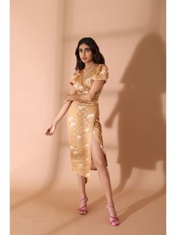 Never Fully Dressed - Elephant Jaspre Skirt With Gold Fleck