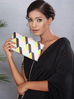 Aatmana - Multi-coloured Printed Box Clutch