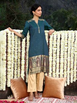Aurelia - Green Floral Printed Kurta