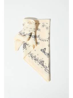 H&M - Women White Jacquard-Knit Triangle Scarf