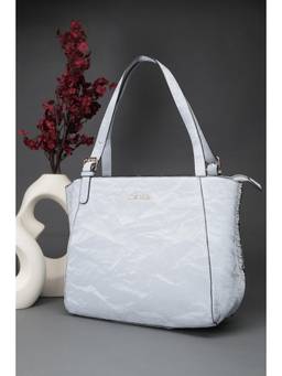 Allen Solly - Women Blue Polyurethane (Pu) Textured Handbag