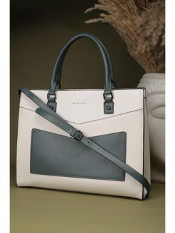Allen Solly - Women White Polyurethane (Pu) Self Design Sling Bag with Detachable Strap