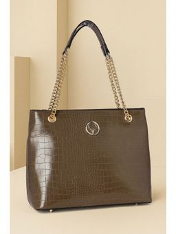 Allen Solly - Women Olive Polyurethane (Pu) Textured Handbag