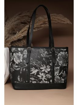 Allen Solly - Women Black Polyurethane (Pu) Printed Handbag