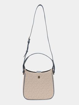 Tommy Hilfiger - Women Beige Polyester Typography Sling Bag