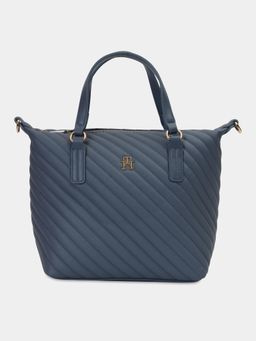 Tommy Hilfiger - Women Blue Pu Solid Handbag and Detachable Strap