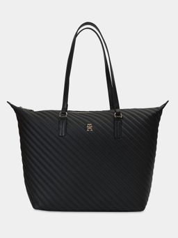 Tommy Hilfiger - Women Black Pu Solid Tote Bag