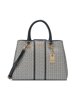 Guess - Women Grey Pvc Printed Satchel Bag and Detachable Strap