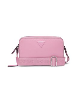 Guess - Women Pink Pvc Solid Sling Bag