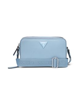 Guess - Women Blue Pvc Solid Sling Bag