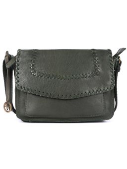 SILVIANO - Women Olive Leather Solid Sling Bag