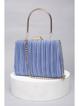 Van Heusen - Women Blue Polyurethane (Pu) Textured Handbag and Detachable Strap