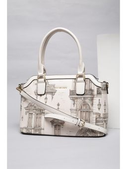 Van Heusen - Women Beige Polyurethane (Pu) Printed Handbag and Detachable Strap