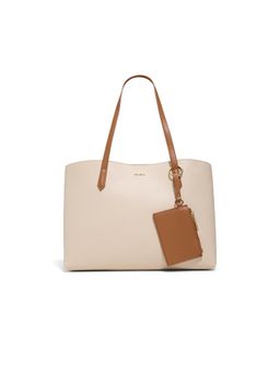 Aldo - Women Beige Synthetic Solid Handbag and Pouch