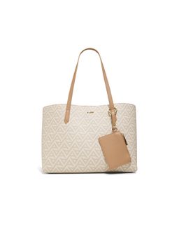 Aldo - Women Beige Synthetic Printed Handbag and Pouch